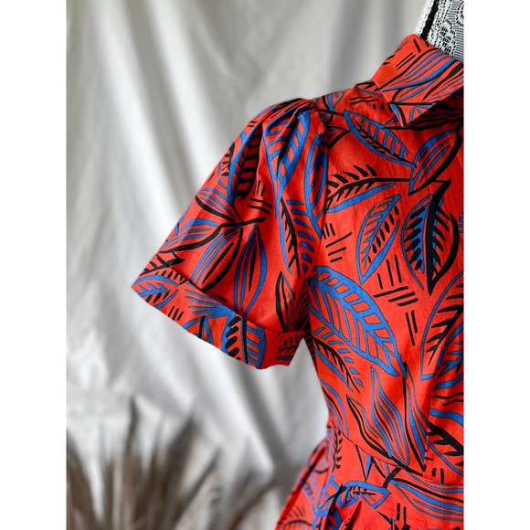 Alexis x Target Vintage Style Tropical Leaf Shirt Dress - Picture 6 of 12